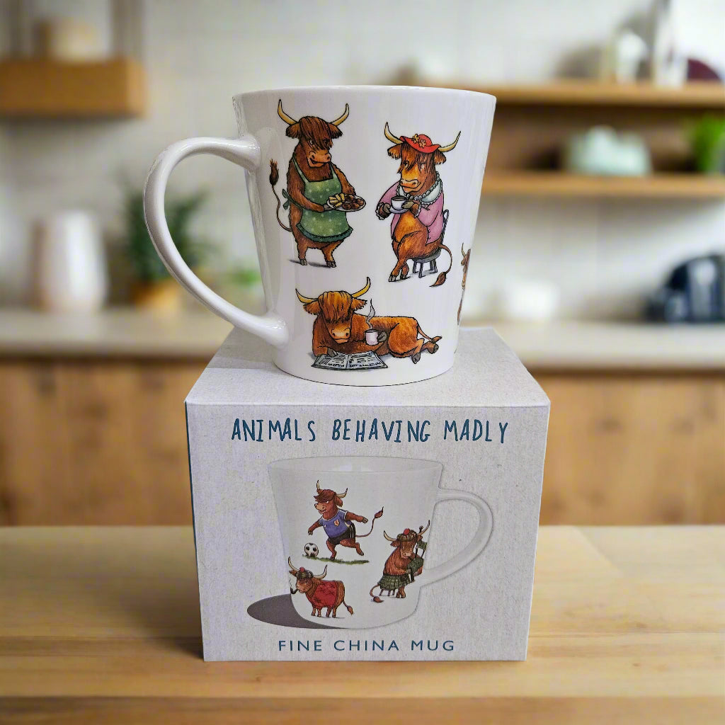 Animals Behaving Badly Mug - Highland Cow