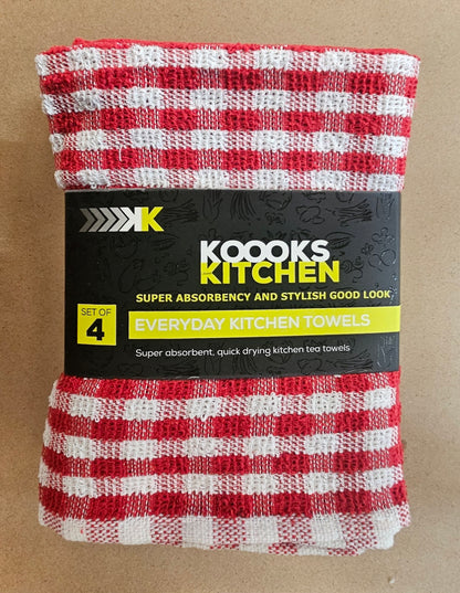 4PK Koooks Kitchen Tea Towels