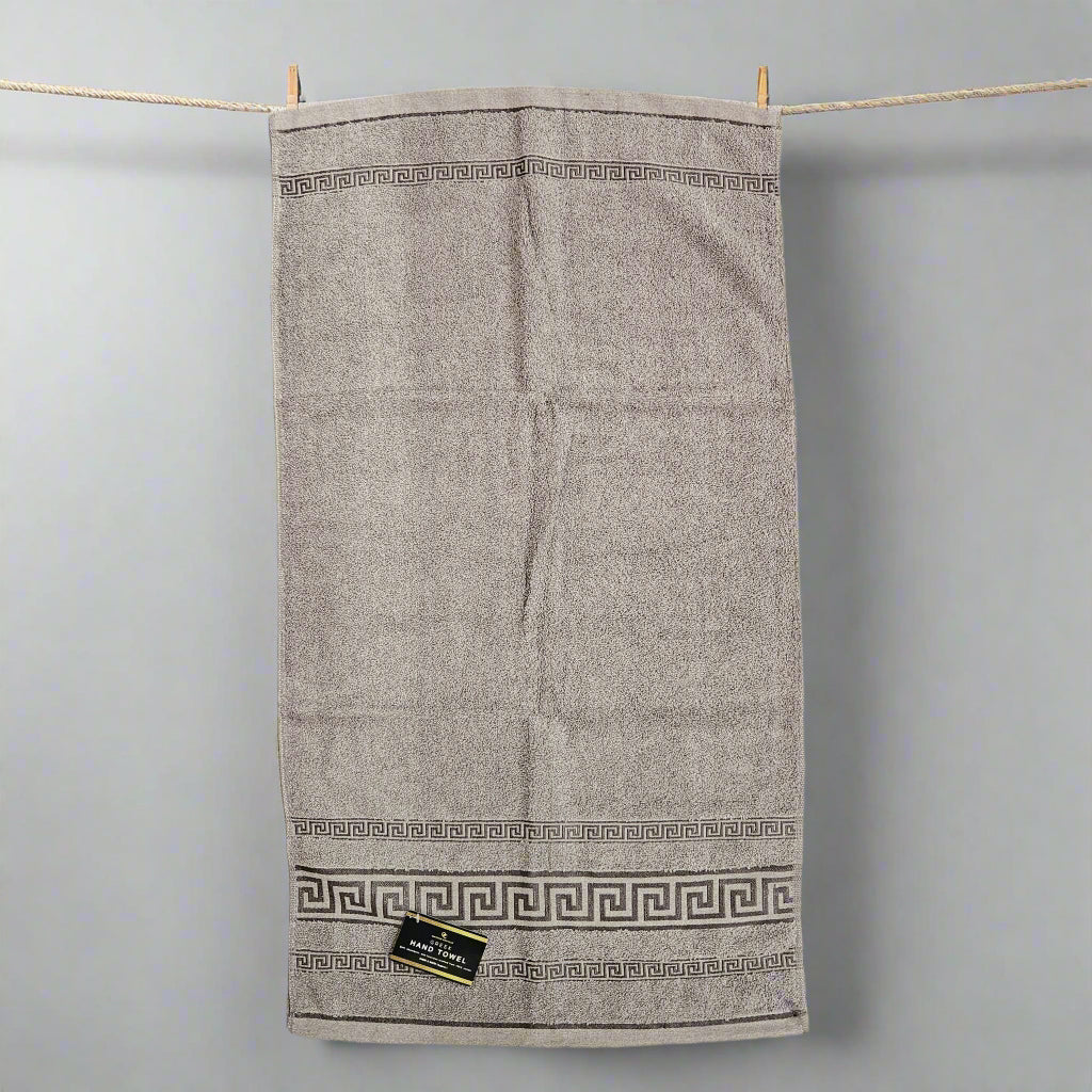 Egyptian Cotton Towels - Greek Meander Pattern
