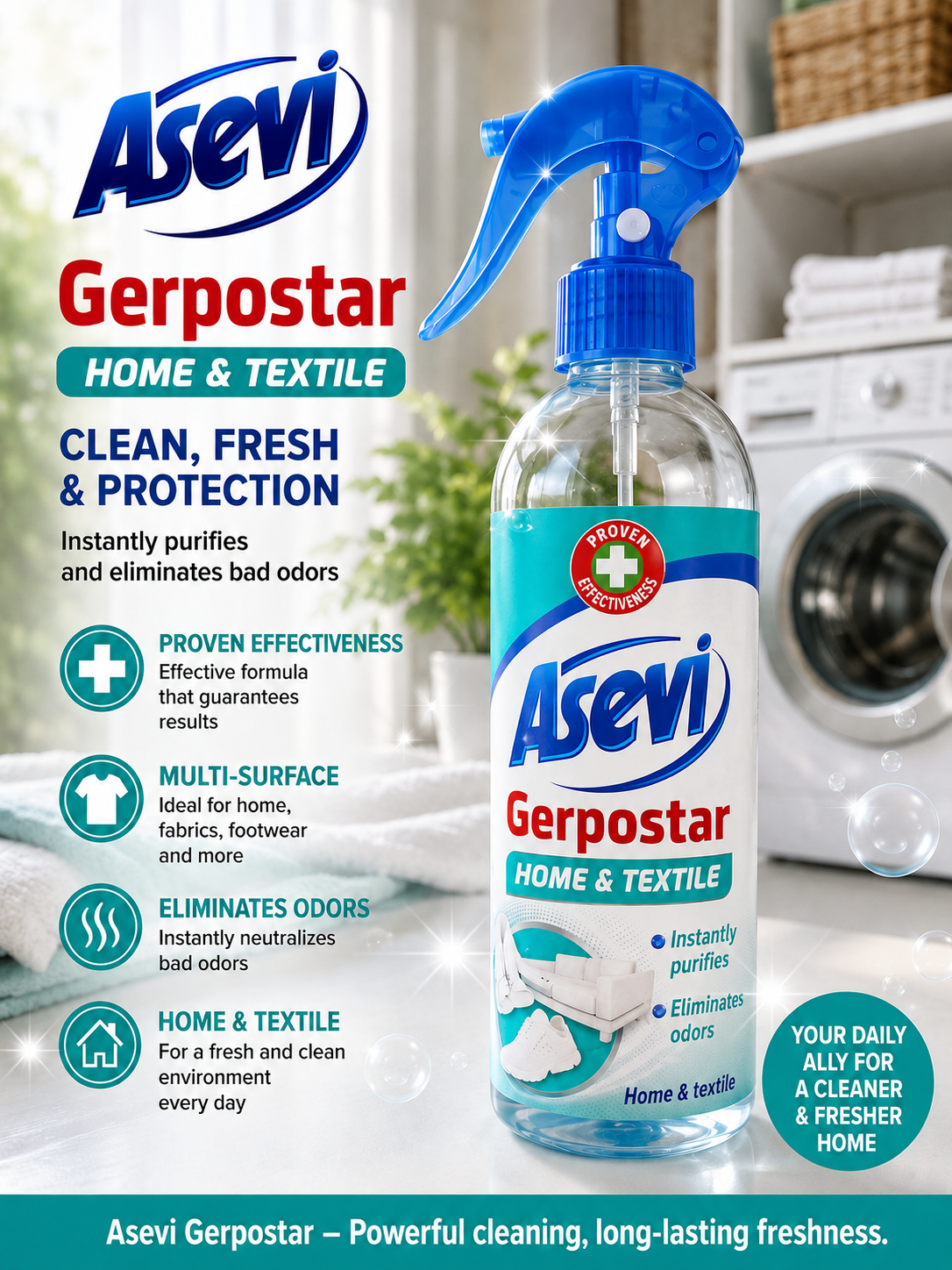 Asevi Gerpostar Hogar y Textil (Home & Fabric Disinfectant)