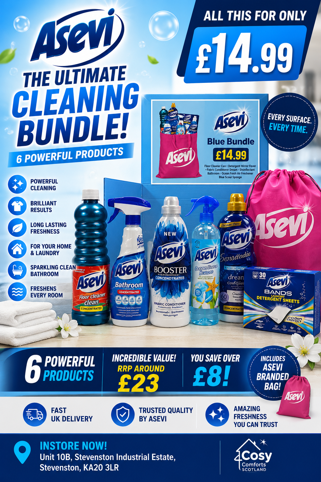 🩵ASEVI BLUE CLEANING BUNDLE 🩵