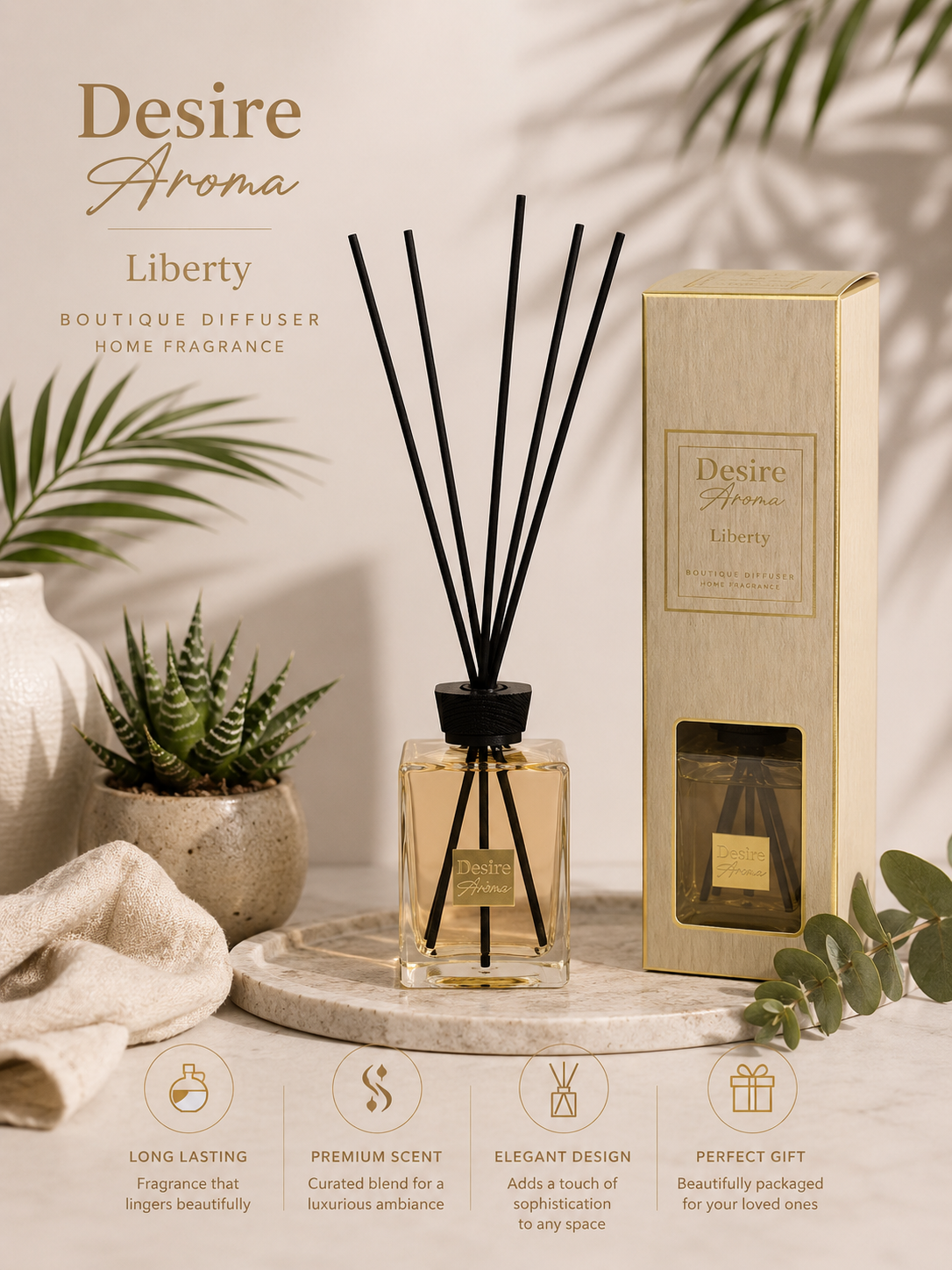 Desire Aroma Reed Diffuser 500ml Home Fragrance Inspired By....