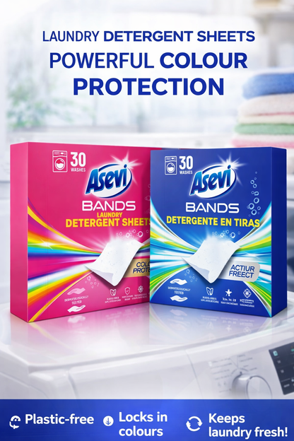 Asevi Bands Colour Protect Laundry Detergent Sheets - 30 Washes
