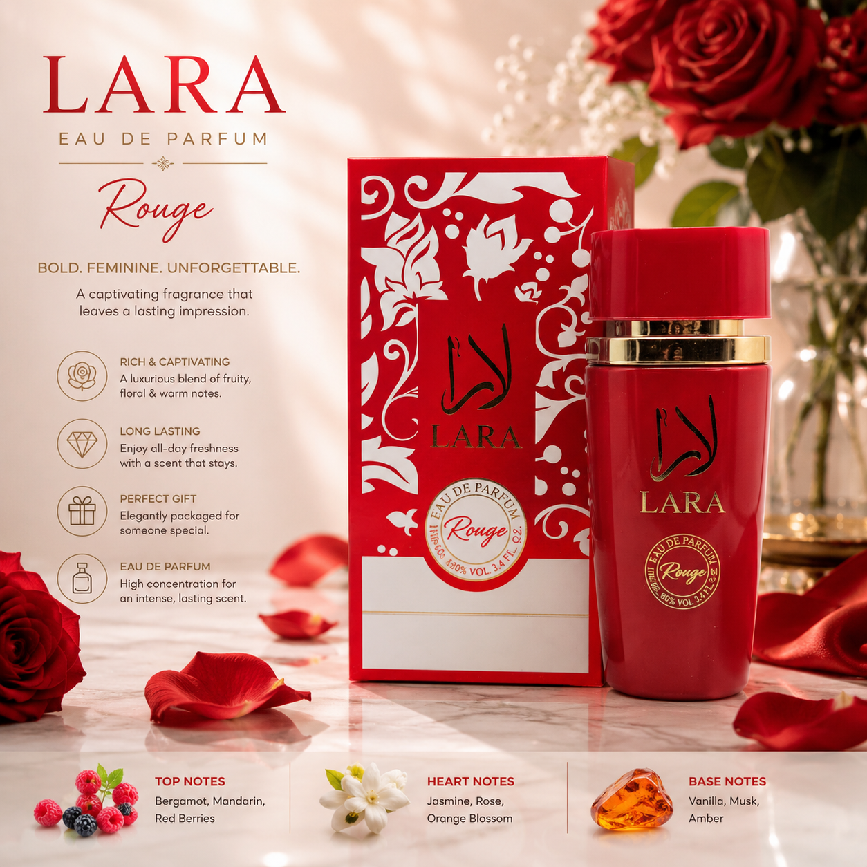 LARA Rouge 100ml EDP