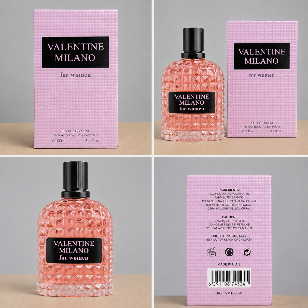 Valentine Milano For Women Eau De Parfum 100ml Ladies Perfume Spray