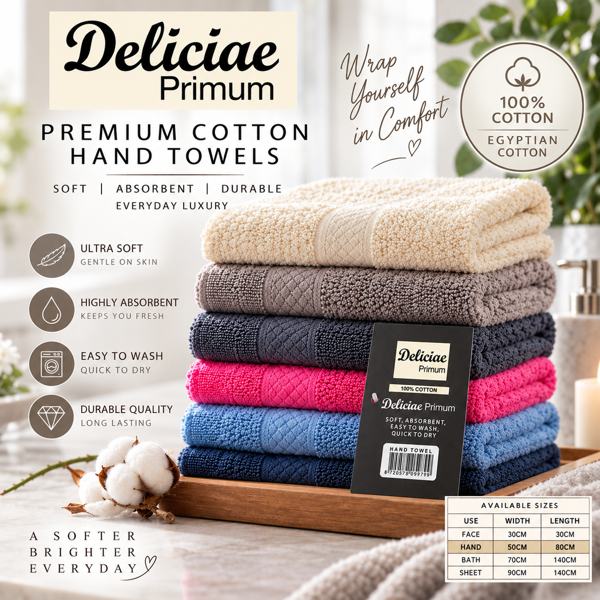 600 GSM Luxury Cotton Towels – Face Towels, Hand Towels, Bath Towels & Bath Sheets