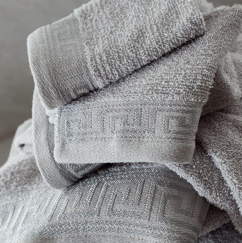 Egyptian Cotton Towels - Greek Meander Pattern
