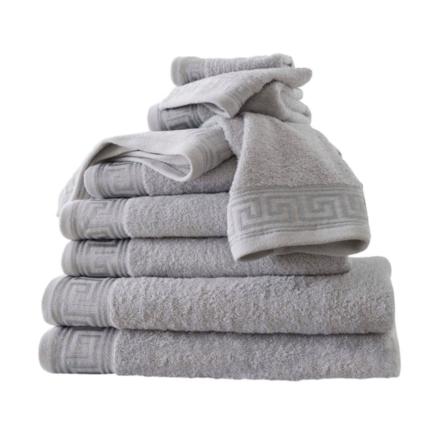 Egyptian Cotton Towels - Greek Meander Pattern