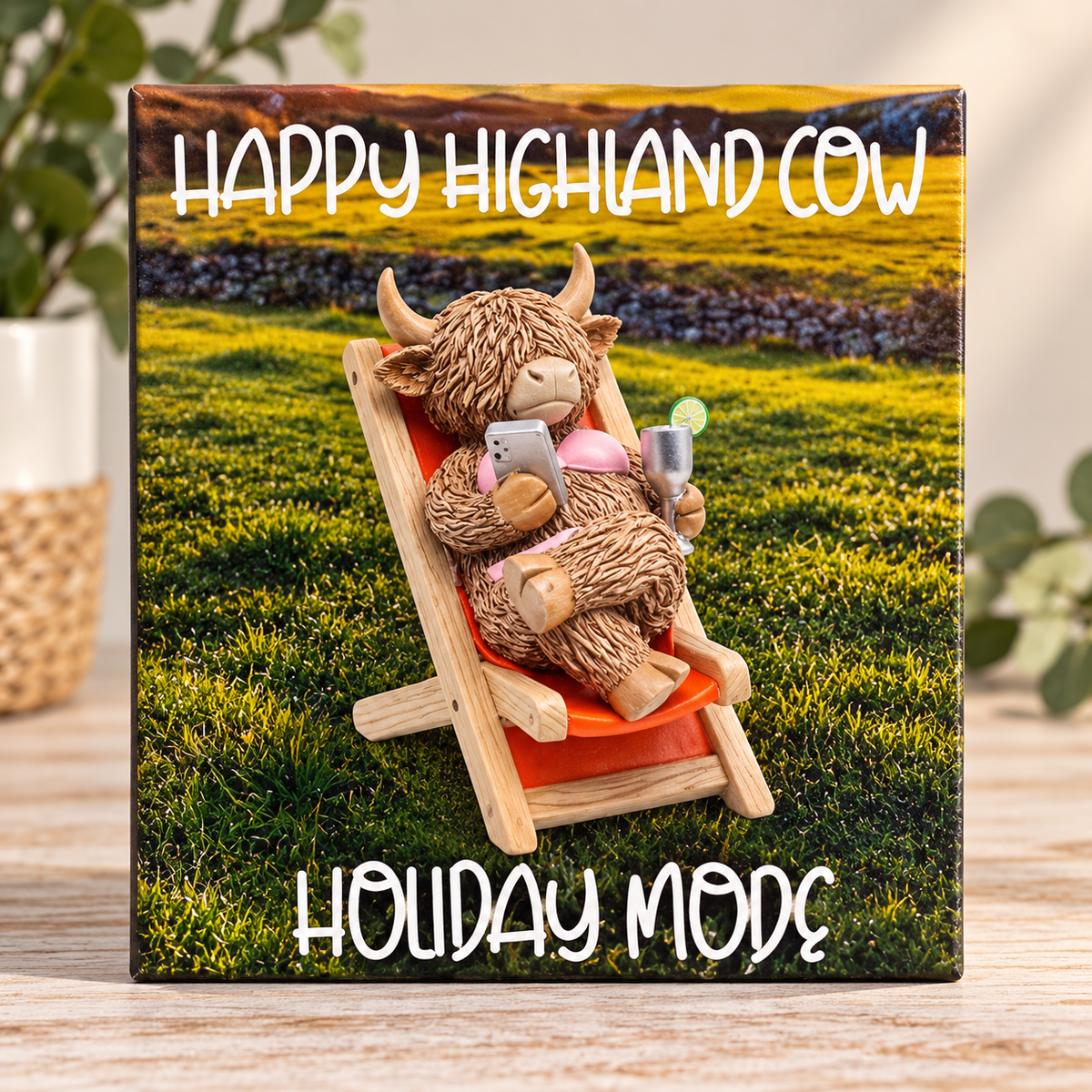 Happy Highland Cow Ornaments