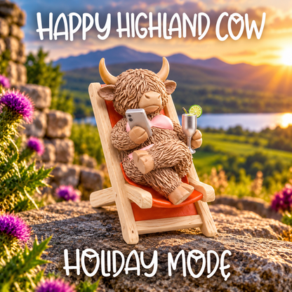 Happy Highland Cow Ornaments