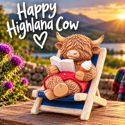 Happy Highland Cow Ornaments