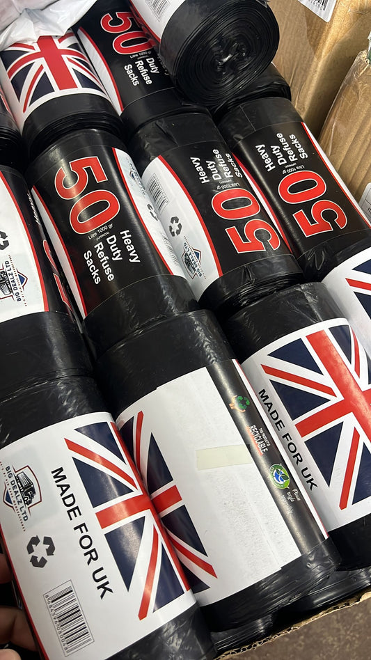 Heavy Duty Bin Bags - 50L