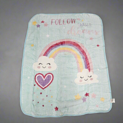 "Follow Your Dreams" Baby Blanket 110 x 140cm