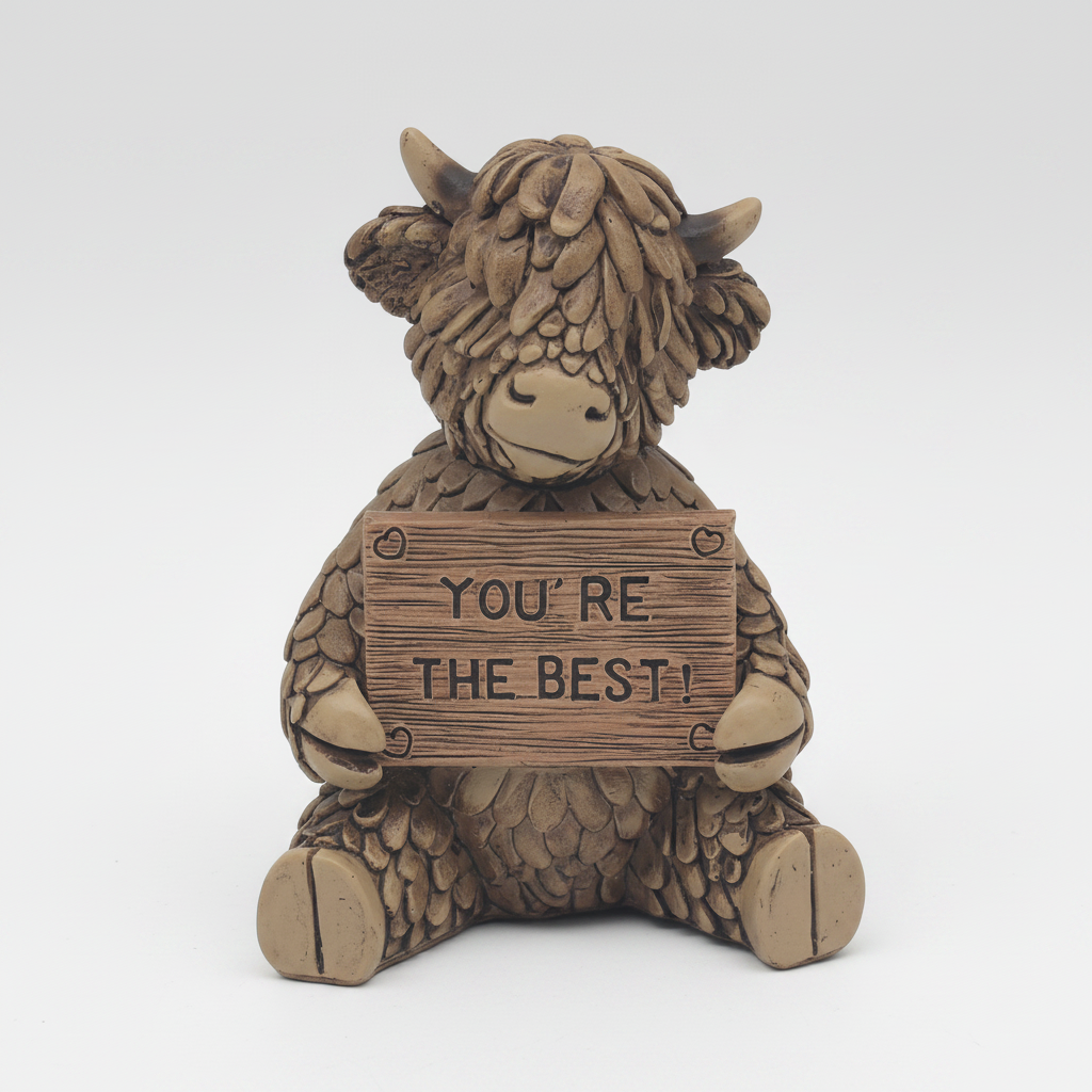 Hughie The Highland Cow Figurine