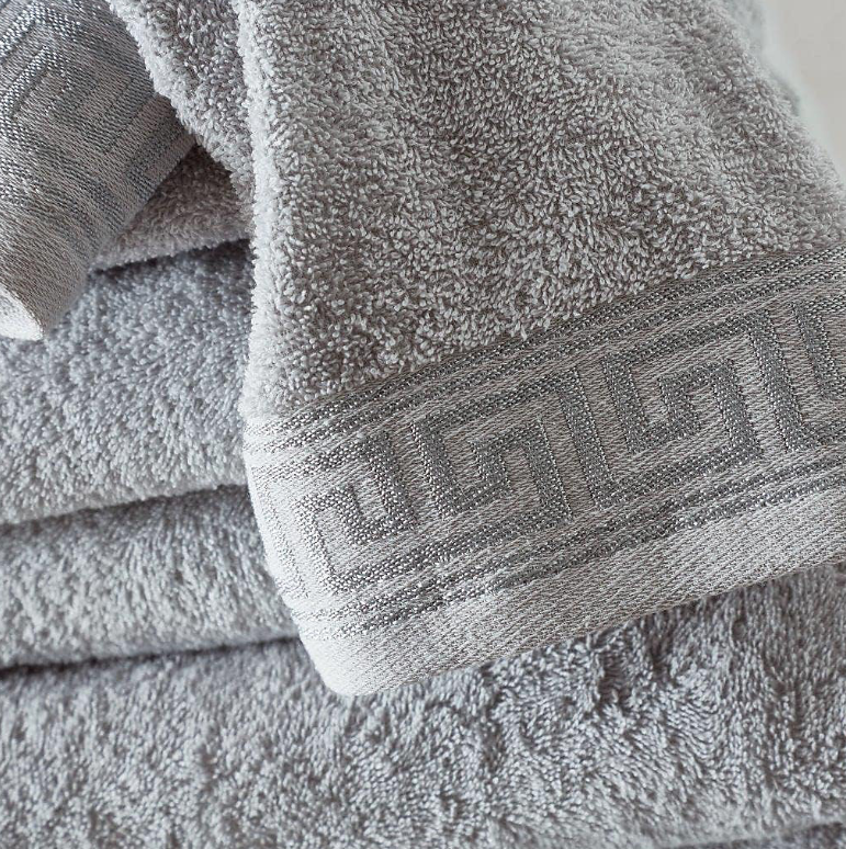 Egyptian Cotton Towels - Greek Meander Pattern