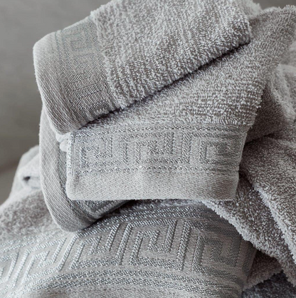 Egyptian Cotton Towels - Greek Meander Pattern