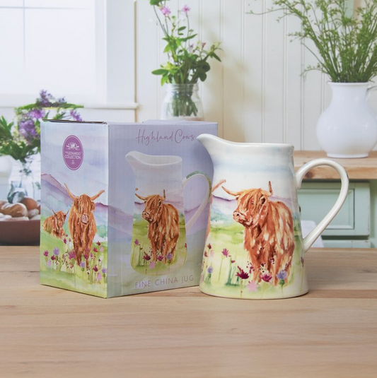 Highland Cow Fine China Kitchen Set by Jennifer Rose