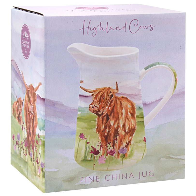 Highland Cow Fine China Kitchen Set by Jennifer Rose