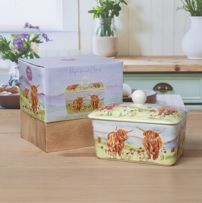 Highland Cow Fine China Kitchen Set by Jennifer Rose