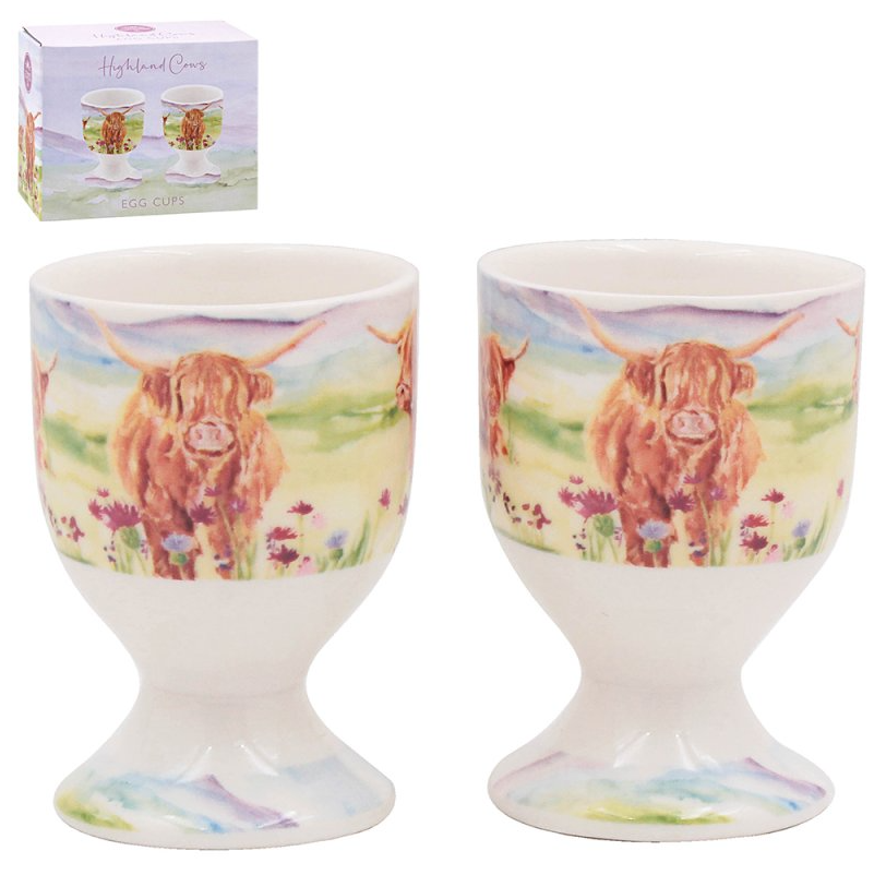 Highland Cow Fine China Kitchen Set by Jennifer Rose