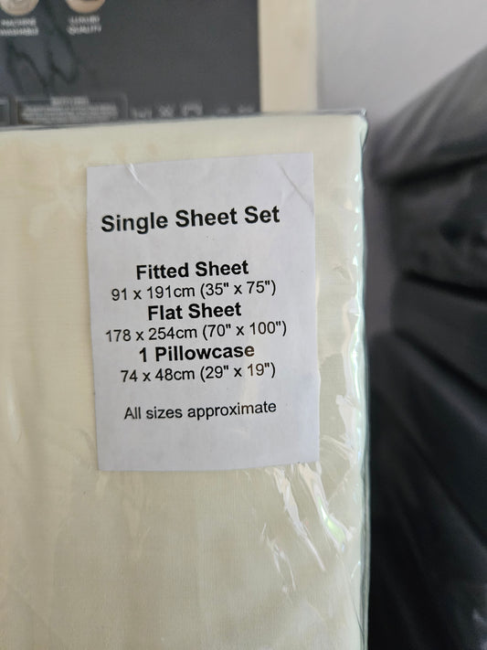 Egyptian Cotton Single Sheet Set