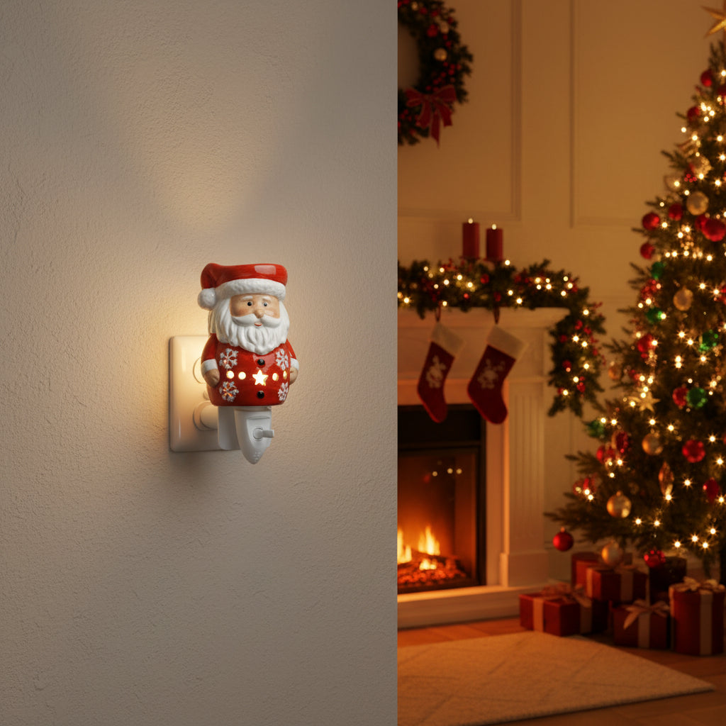 Christmas oil burner and wax melt warmer - Santa or Snowman