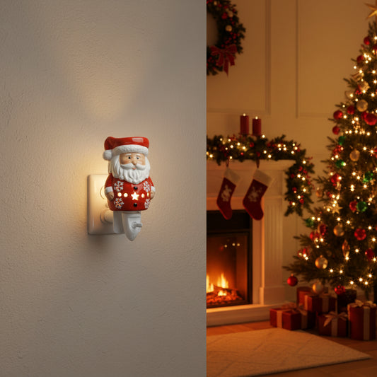 Christmas oil burner and wax melt warmer - Santa or Snowman