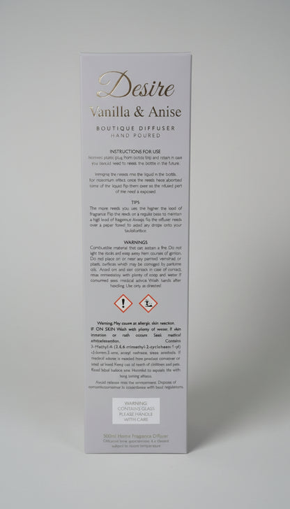 Boutique Diffuser - Vanilla & Anise - 500ml
