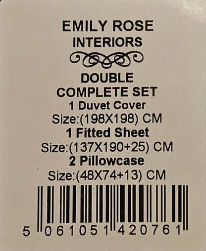 EMILY ROSE Home Comfort Complete Duvet Set - Double