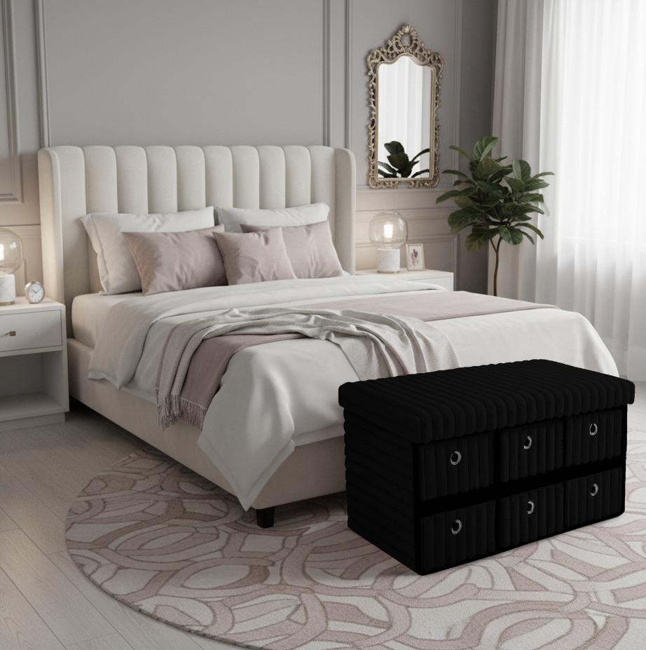 Ottoman Storage Bench Box - 6 Drawers