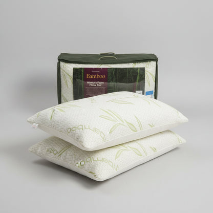 2 Pack Bamboo Memory Foam Pillows