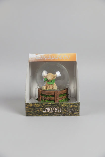 Highland Cow Water Globe