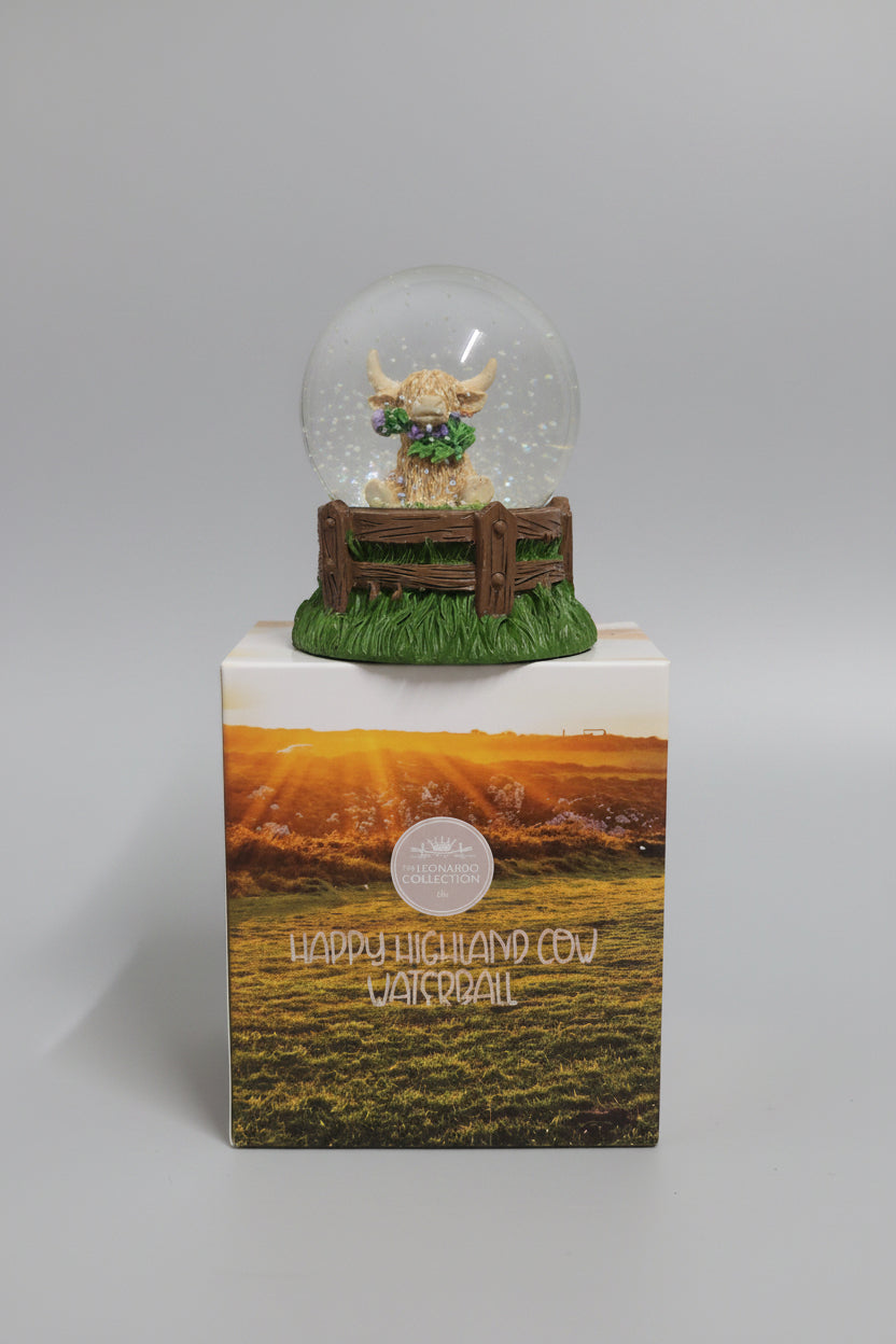 Highland Cow Water Globe