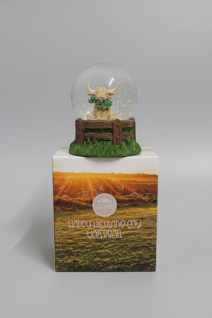 Highland Cow Water Globe