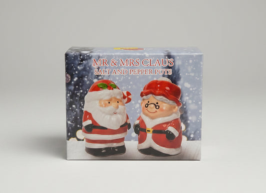 Christmas Santa & Wife Mr & Mrs Claus Salt & Pepper Set - Leonardo Collection