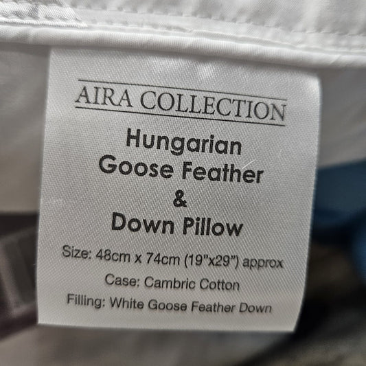 Hungarian Feather & Down Pillow Pair