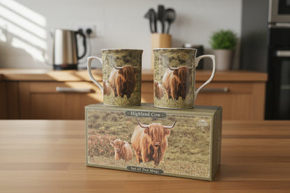 Highland Cow Fine China Kitchen Set