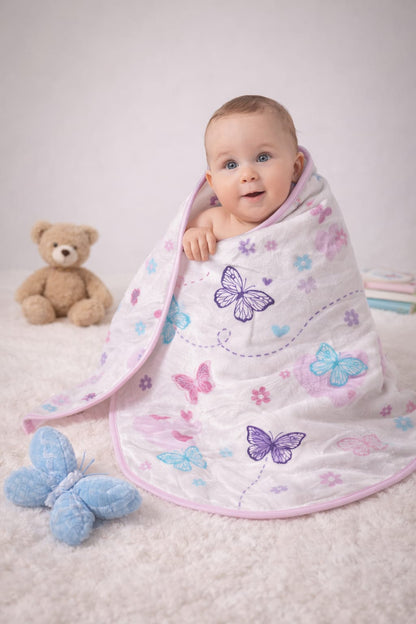 Butterfly Baby Blanket 80 x 110cm