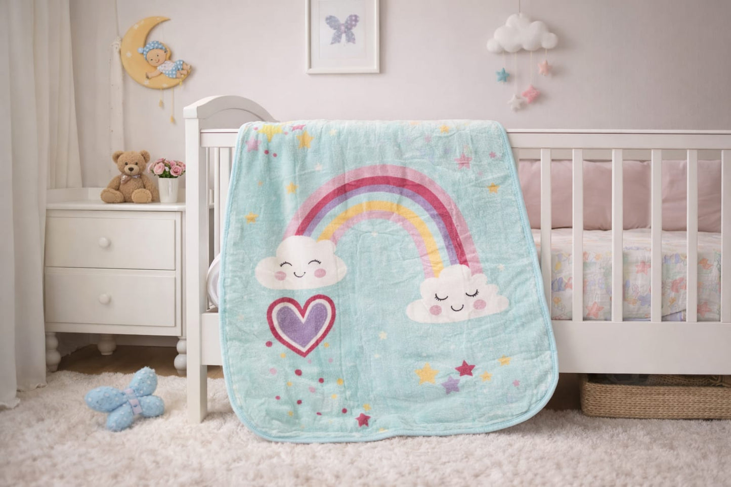 "Follow Your Dreams" Baby Blanket 110 x 140cm