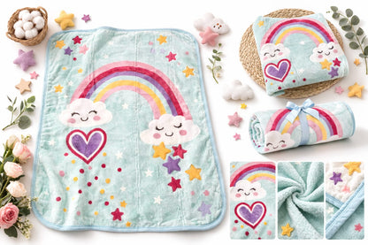 "Follow Your Dreams" Baby Blanket 110 x 140cm