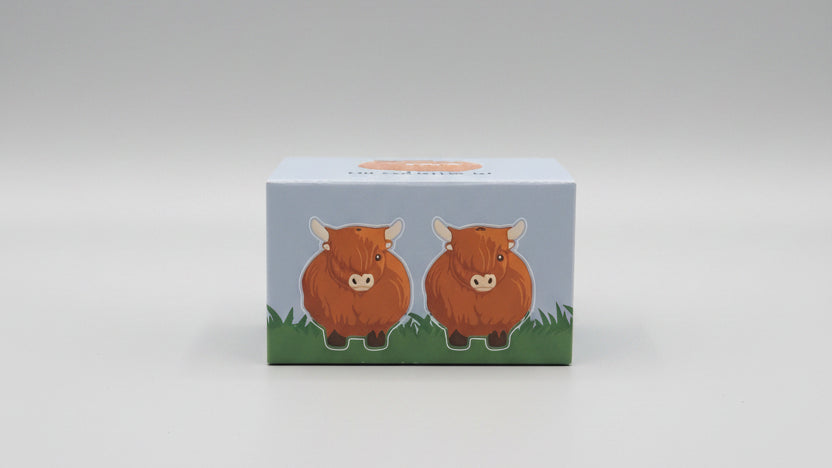 Highland Coo Salt & Pepper Set by Puckator