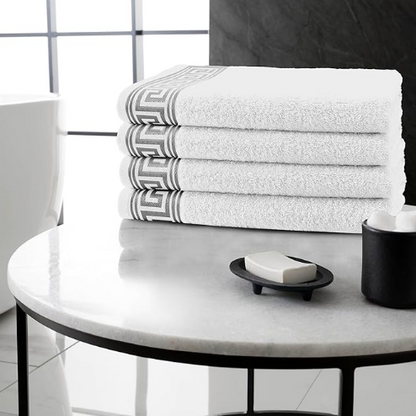 Egyptian Cotton Towels - Greek Meander Pattern
