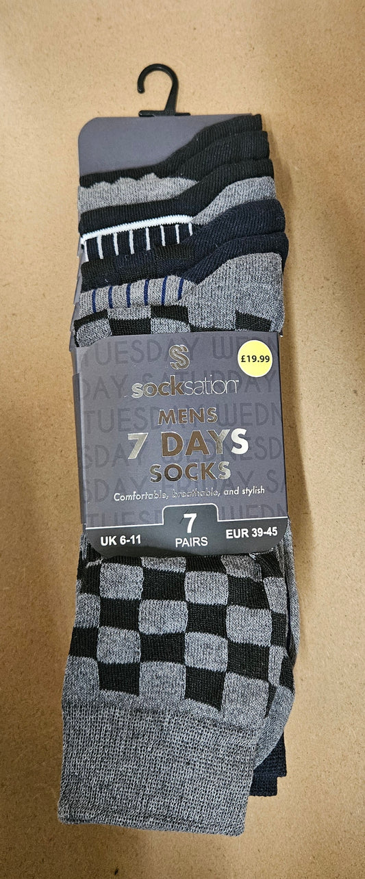 7PK Mens Suit Socks
