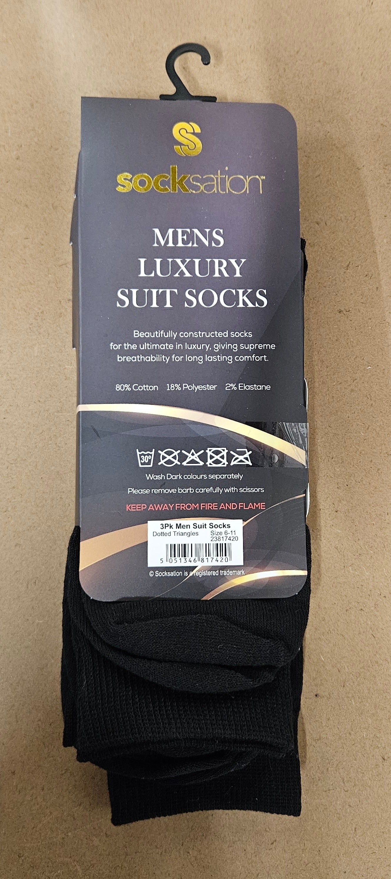 3PK Mens Suit Socks