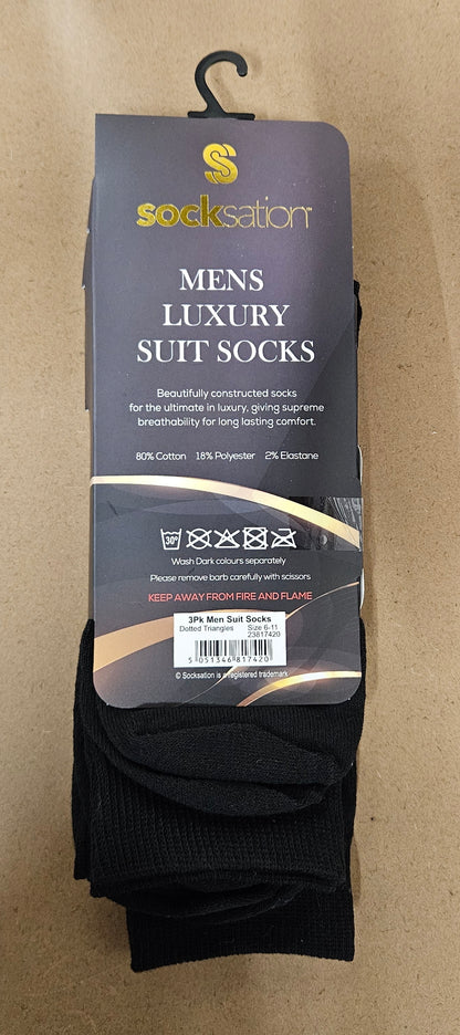 3PK Mens Suit Socks