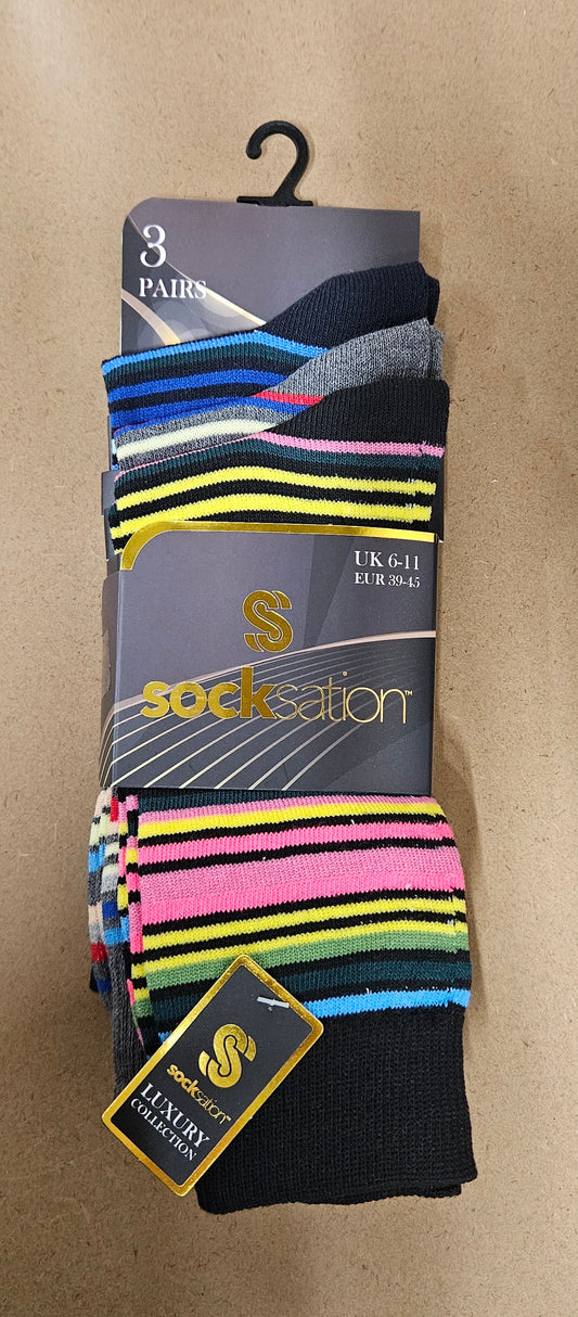3PK Mens Suit Socks