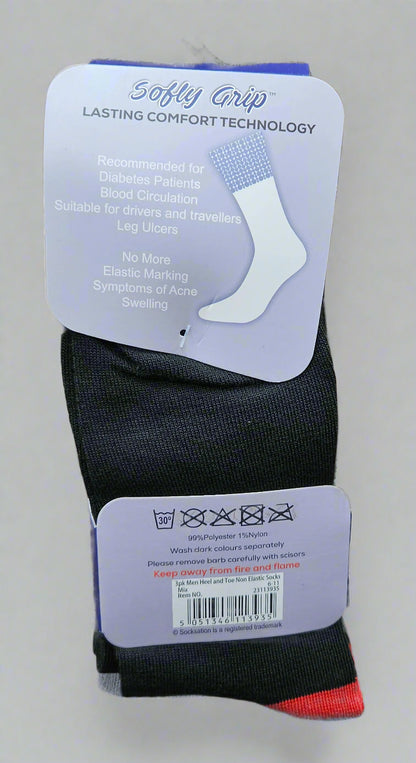 3PK Non-Elastic Socks Size 6-11