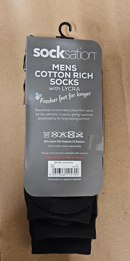 3PK Mens Suit Socks