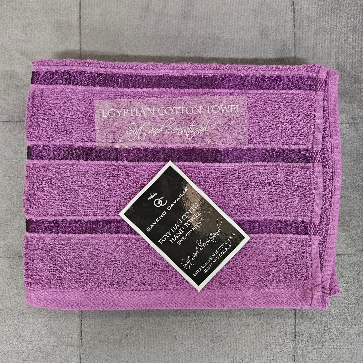 Satin Stripe Egyptian Cotton Hand Towel 50 x 80cm