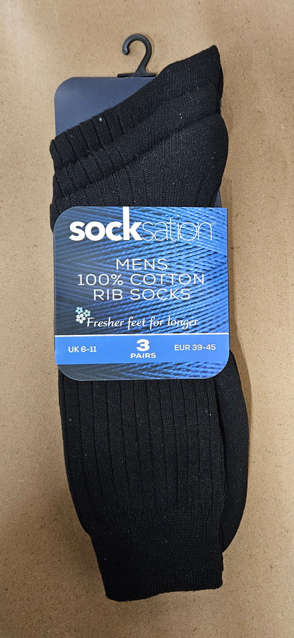 3PK Mens Suit Socks